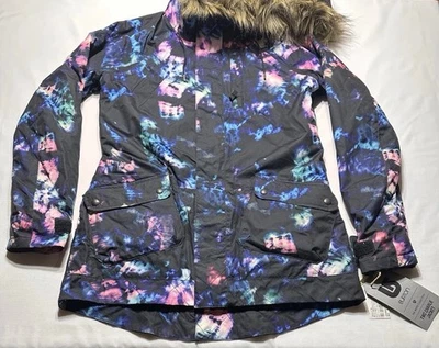 Burton Charlie Tie Dye Snow Board Ski Jacket Womens Medium White Collection NWT - Image 1 of 4