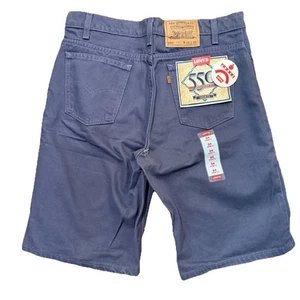 Pantaloncini vintage anni 90 Levis 550 Orange Tab nuovi con etichette viola blu taglia 34 Supreme Grunge Skate - Foto 1 di 13