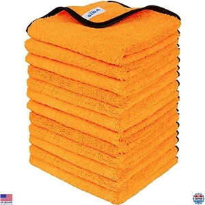 Microfiber Towels for Cars, Dual-Sided Car Wash & Detailing, 12 Pack, - Picture 1 of 6