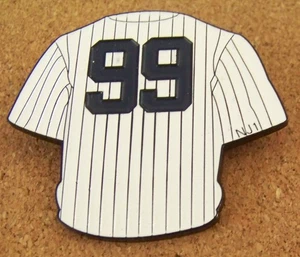 Little League NJ-1 pin NY Yankees pinstripe jersey 99 Aaron Judge damaged c46961 - Picture 1 of 7