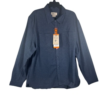 Boston Traders Button-Up Long-Sleeve Shirt Men's Size 2XL Gray Casual Wear NEW - Image 1 of 4