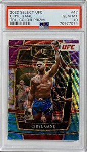 2022 Panini Select UFC TRI-COLOR Prizm Concourse #47 Ciryl Gane PSA 10 Gem Mint