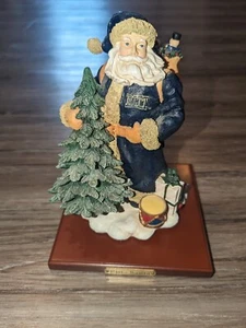 University of Pittsburgh Blue Santa Figurine Limited 1998 Collegiate Christmas - Picture 1 of 20