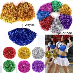 Handheld Pom Poms Cheerleader Cheerleading for Dance Party Football Club Decor - Picture 1 of 40