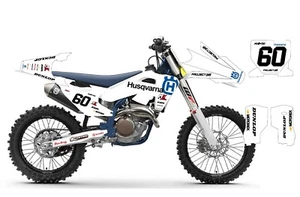 FC-250/450 - PLAIN HUSQVARNA GRAPHICS FULL KIT DECALS KIT 21mil Thick - Picture 1 of 7
