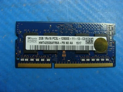 HP 15.6" 15-ac156nr OEM SKhynix SO-DIMM RAM Memory 2GB PC3L-12800S 691739-005  - Image 1 of 2