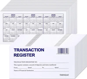 24 PIEZAS Registros de Cheques para Chequera Personal, Registro de Chequera Fácil de Leer - Imagen 1 de 5
