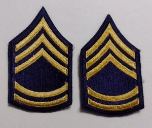 ARMY SERGEANT FIRST CLASS NON-COMBAT UNIT CHEVRONS 1948-1951 PAIR (2) :KY23-21 - Picture 1 of 2
