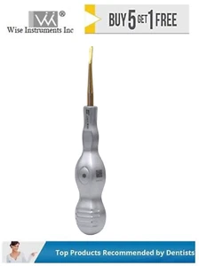 Wise Dental Elevator Luxating 3mm Curved, Titanium Nitride (Sharp Edge & Durable - Picture 1 of 4