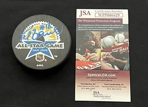 Peter Bondra Signed 1997 All Star Game Logo Puck JSA Washington Capitals - Picture 1 of 3
