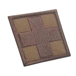 Red Cross Medic EMS 2x2 coyote tan embroidered military paramedic EMT patch - Picture 1 of 2