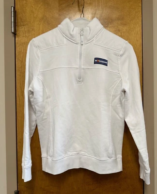 Sudadera mediana con cremallera blanca 1/4 Vineyard Vines (Colorado) usada para mujer Foto 1 de 4