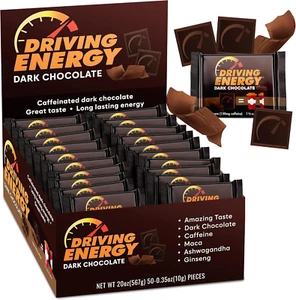 Driving Energy – Caffeinated Chocolate Energy Boost – Perfect for Helping Stay A - Picture 1 of 12