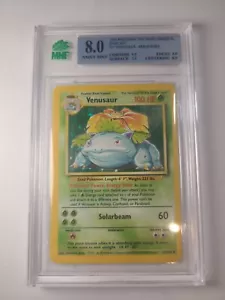 Pokemon TCG - Venusaur 15/102 Base Set Holo Rare MNT Graded 8 - Picture 1 of 1