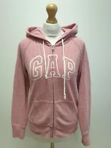 A952 WOMENS GAP PINK FULL ZIP DRAWSTRING HOODIE JACKET UK XS - Picture 1 of 5
