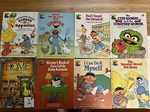 VTG 1980’s Lot Of 8 Sesame Street Book Club Books Grover BigBird B & E ShipsFree - Picture 1 of 9