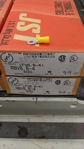 500 Stück 12-10 Stärke Vinyl Ring Crimp Klemmen #8 4 mm Bolzen RBV5,5-4 FV5,5-4 - Bild 1 von 3