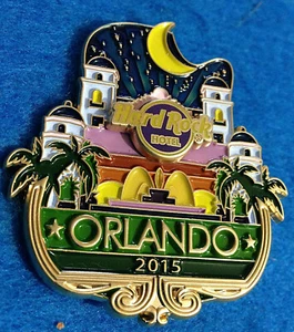 ORLANDO HOTEL ICON CITY SERIES 2015 CRESCENT MOON FOUNTAIN Hard Rock Cafe PIN LE - Picture 1 of 1