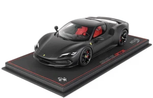 BBR 1:18 Ferrari 296 GTB Matt Black mit Display Case limited 20 pcs - Picture 1 of 3