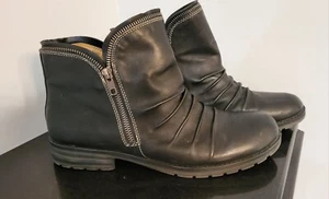 Natural Soul Womans Black Ankle Boot Size 11  Comfortable (Zipper Accent) - Picture 1 of 18