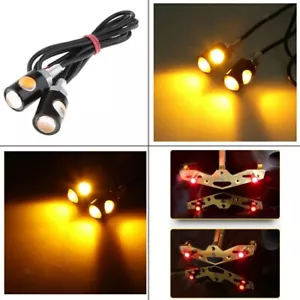LED Nero Micro Mini Minuscolo Piccolo Indicatori Frecce Moto Motocicletta DC-12V - Picture 1 of 24