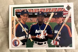 1991 Upper Deck Rookie Threats Luis Gonzalez, Jeff Bagwell, Karl Rhodes # 702 - Bild 1 von 2