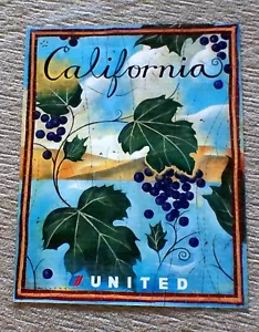United Airlines California Travel Poster By Wilton Collectible Nice - Picture 1 of 5
