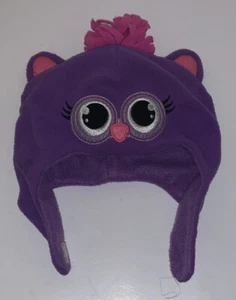 Sombrero de búho de invierno para niños pequeños - talla 12-24 meses - oreja púrpura para clima frío - Imagen 1 de 4
