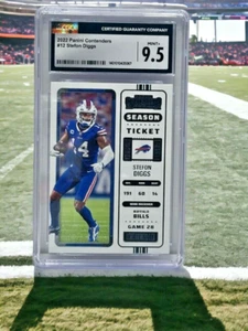 2022 Panini Contenders Season Ticket Stefon Diggs #12 CGC 9.5 Mint+ - Picture 1 of 2