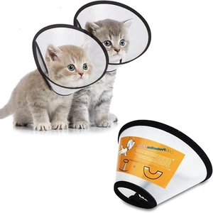 Halskrause Katze 2 Stück Halskrause für Hund Haustiere Schutzhalsband Kegelhalsb - Bild 1 von 1