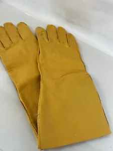 Steinberg Brothers leichte Fliegerhandschuhe Herren Größe 9 hellbraun Leder 11" lang - Bild 1 von 9