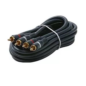 Cable dorado doble RCA Eagle 6' pies audio estéreo premium macho a macho rojo blanco - Imagen 1 de 1