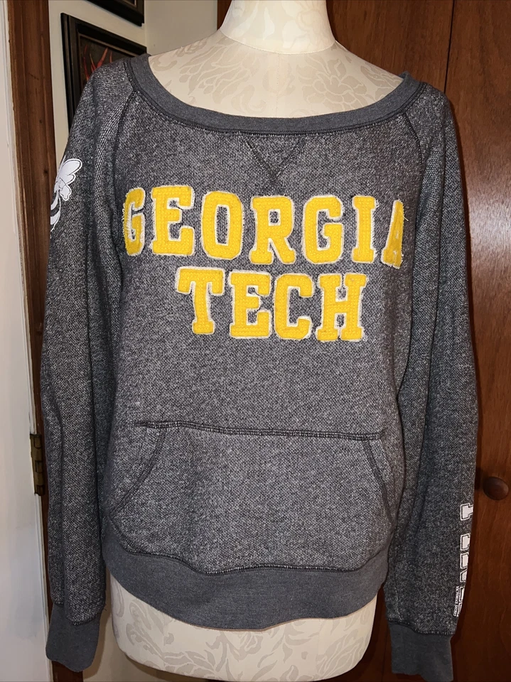 VICTORIA'S SECRET розовый GEORGIA TECH желтые куртки толстовка S университетский винтажный - Изображение 1 из 4