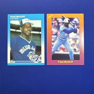 Fred McGriff Lot ~ 1987 Fleer Update Glossy #U-75 **ROOKIE** & 1989 Classic #116 - Picture 1 of 6