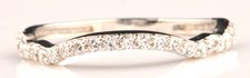 0.50Ct Brilliant Round Shape 14KT Solid White Gold Women's Wedding Band