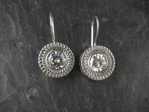 Ohrringe rhodiniert Zirkonia 925 Sterling Silber - Picture 1 of 2