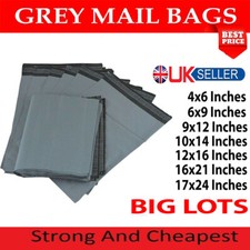 GREY MAILING BAGS STRONG SELF SEAL POLY POSTAL POSTAGE POST MAIL WHOLE SELLER