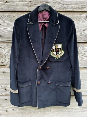 Blazer Gucci Terciopelo L’aveuegle Par Amour Bordado 50 Azul Foto 1 de 4