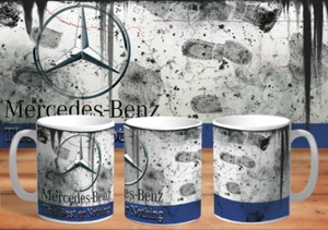 Mercedes TM Car Distressed Oil Can Tea/Coffee Mugs - Picture 1 of 2