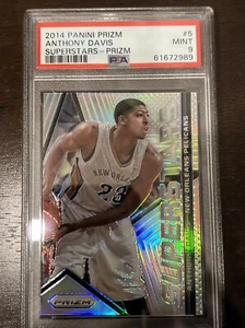 2014 panini prizm anthony davis #5 superstars prizm silver graded 9 PSA - Picture 1 of 3