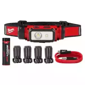 Milwaukee 2163-21 Redlithium USB Hard Hat Headlamp 3.0 AH 600 Lumen - Picture 1 of 5