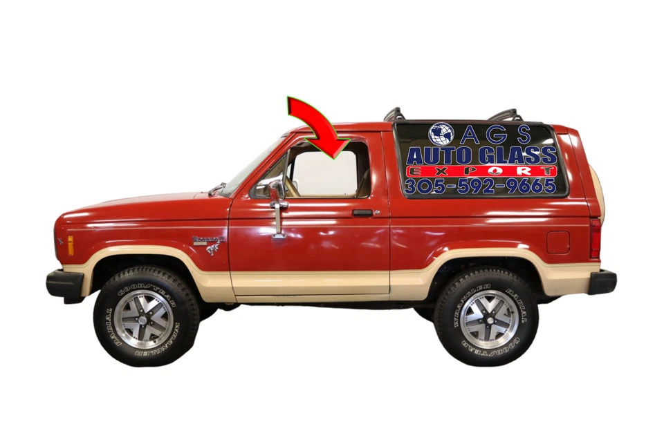 FORD BRONCO II 1983-1988 2D PUERTA DELANTERA IZQUIERDA CRISTAL 2 ORIFICIOS SIN VENTILACIÓN DD06412GTN Foto 1 de 1