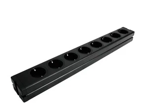 8-fache Schuko ALU Leiste Steckdosenleiste Netzleiste ohne Kabel Schutzkontakt - Bild 1 von 1