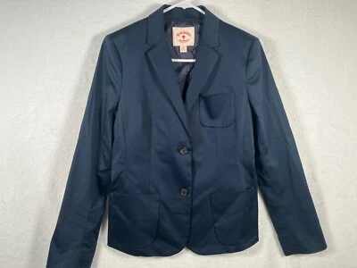 Куртка блейзер Brooks Brothers из красного флиса размер 8 темно-синяя хлопковая смесь для работы - Изображение 1 из 4
