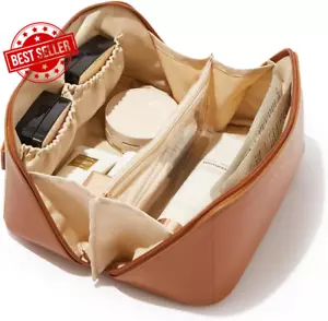 Travel Makeup Bag,Large Capacity Cosmetic Bags for Women,Waterproof Portable Pou - Picture 1 of 9