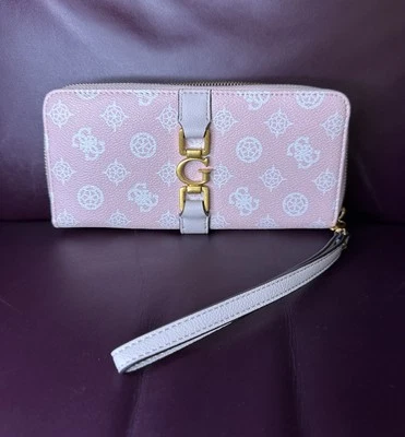 Guess Briana SLG Pink Logo Wallet Wristlet Style PA848946 - Image 1 of 4