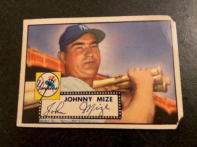 Topps Johhny Mize #129 1952 espalda roja usado, original Foto 1 de 4