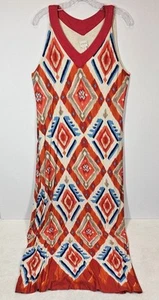 Chicos ärmelloses Maxikleid V-Ausschnitt Gr. 2 Azteken Südwesten Boho Festival Strand - Bild 1 von 8