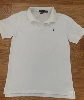 Ralph Lauren Kids Classic Fit White Polo T-Shirt Size XL (18-20) Custom Fit - Image 1 of 4