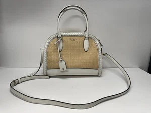 Bolso domo Kate Spade Reiley Straw para mujer - blanco brillante - Imagen 1 de 8